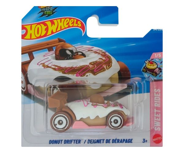 Hot Wheels: Donut Drifter biely autíčko 1/64 - Mattel