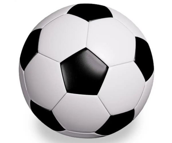 Čierno-biela futbalová lopta 23 cm