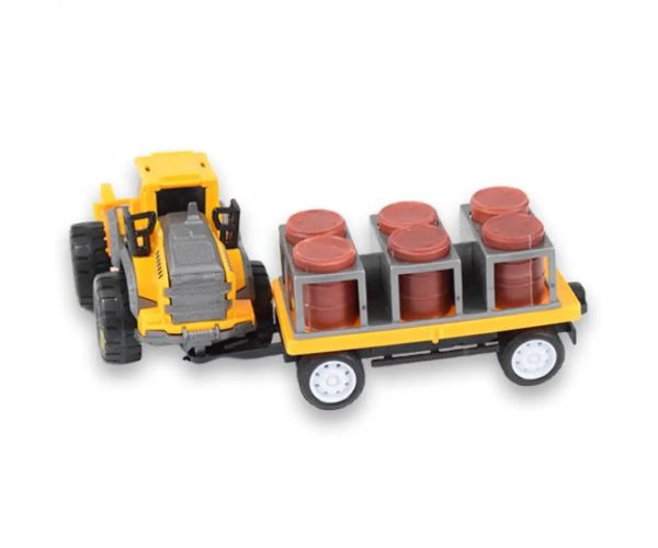 Engineering Truck: Traktor s olejovými sudmi a prívesom 24cm
