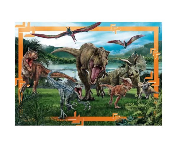 Jurassic World: Nadvláda dinosaurov 104-dielna maxi supercolor puzzle - Clementoni