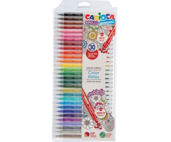 Birello Color Relax set obojstranných fixiek 30 ks - Carioca