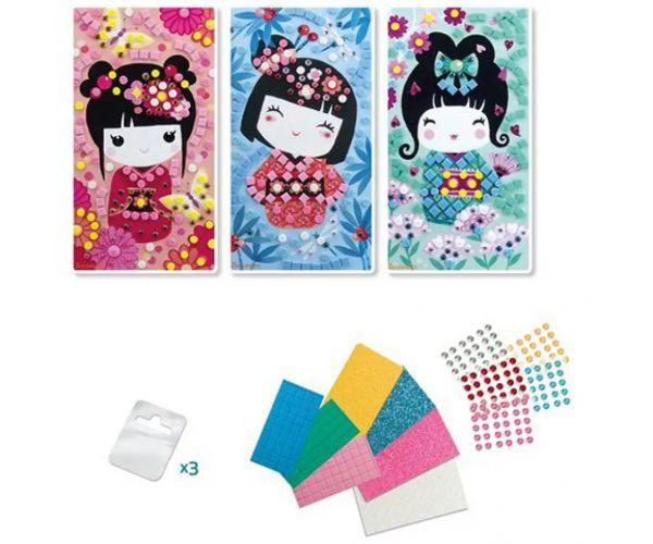 StickN Fun set na výrobu mozaikového obrazu - Kokeshi