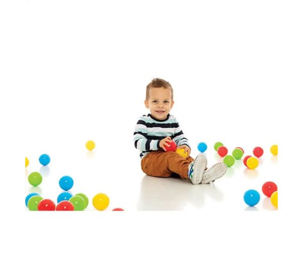 Farebné lopty v sieťke 100 ks - D-Toys