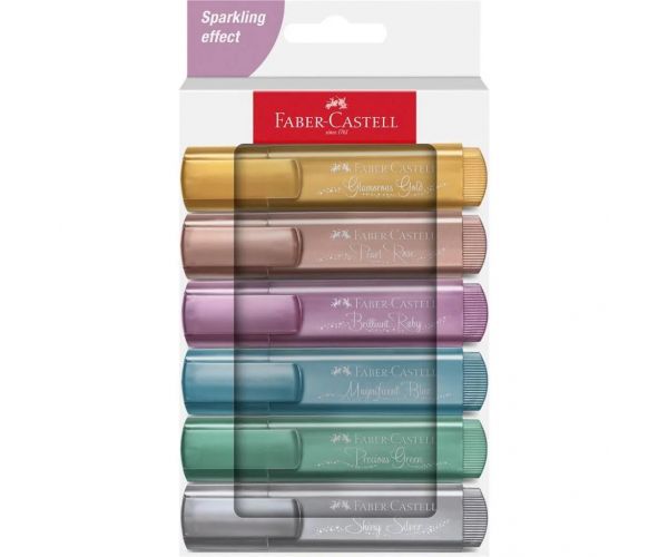 Faber-Castell: 1546 Metál 6 db-os szövegkiemelő filctoll szett