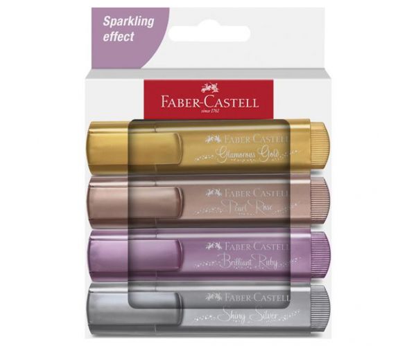 Faber-Castell: 1546 Metál 4 db-os szövegkiemelő filctoll szett