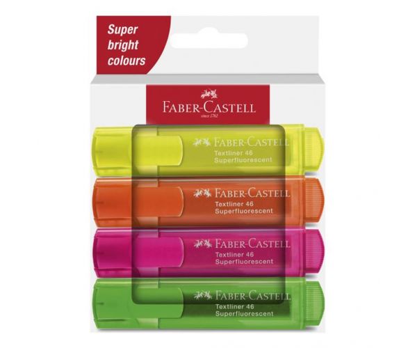 Faber-Castell: 1546 Neon fluorescent 4 db-os szövegkiemelő filctoll szett