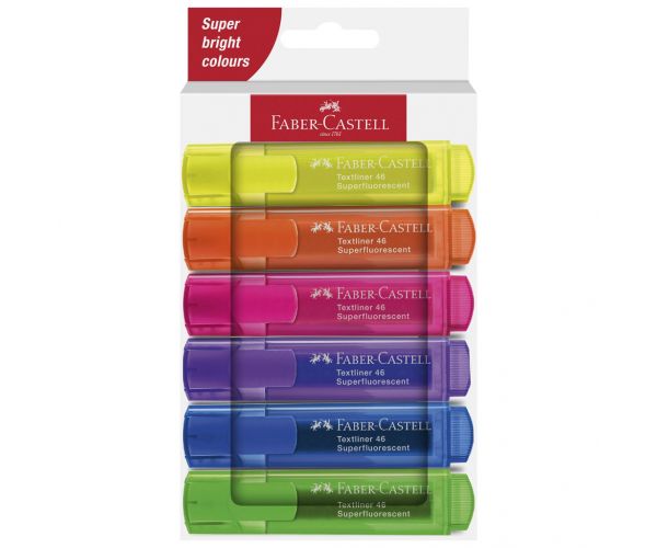 Faber-Castell: 1546 Neon fluorescent 6 db-os szövegkiemelő filctoll szett