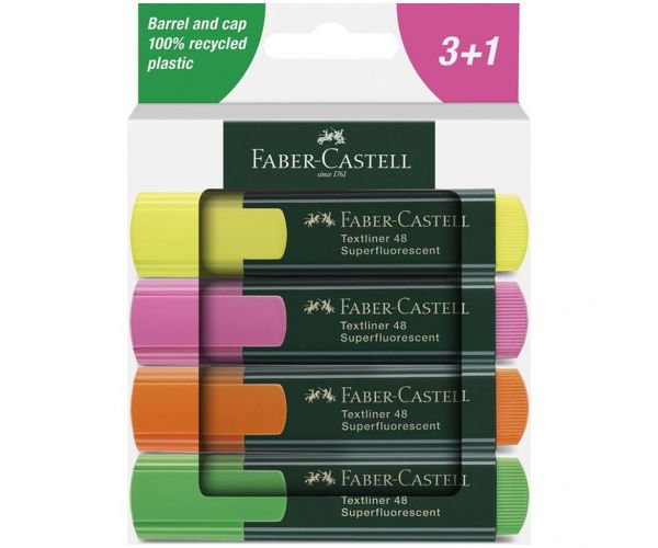 Faber-Castell: 1548 Superfluorescent 4 db-os szövegkiemelő filc szett