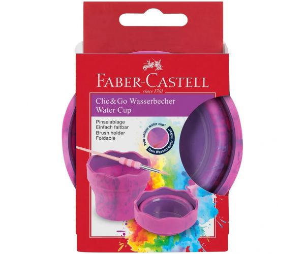 Faber-Castell: Click and Go rózsaszín márvány ecsettál