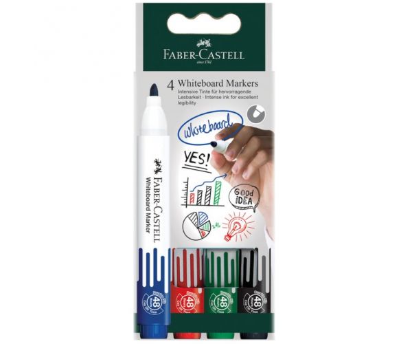 Faber-Castell: Színes 4db-os táblafilc szett