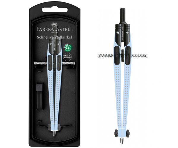 Faber-Castell: GRIP égkék körzőszett gyorsállítóval
