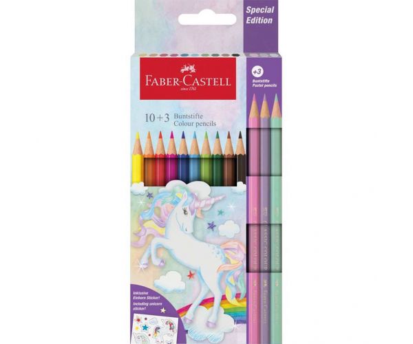 Faber-Castell: Grip Unikornis színes ceruza szett 13db-os pasztell színekben