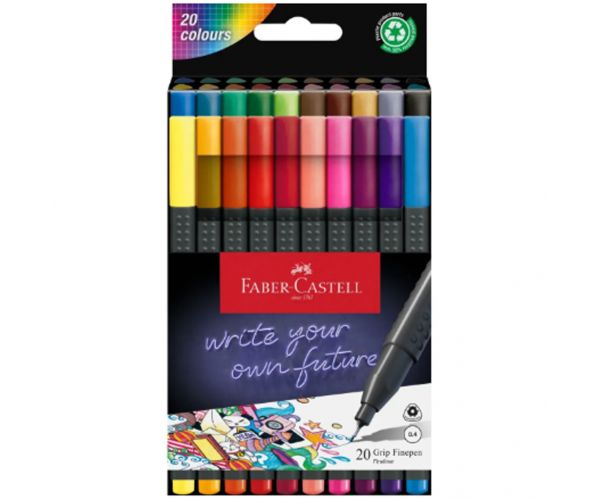 Faber-Castell: Grip színes 20db-os tűfilc készlet 0,4mm