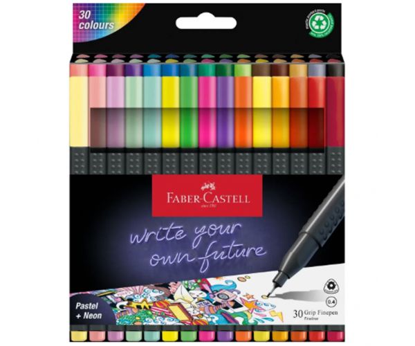 Faber-Castell: Grip színes 30db-os tűfilc készlet 0,4mm