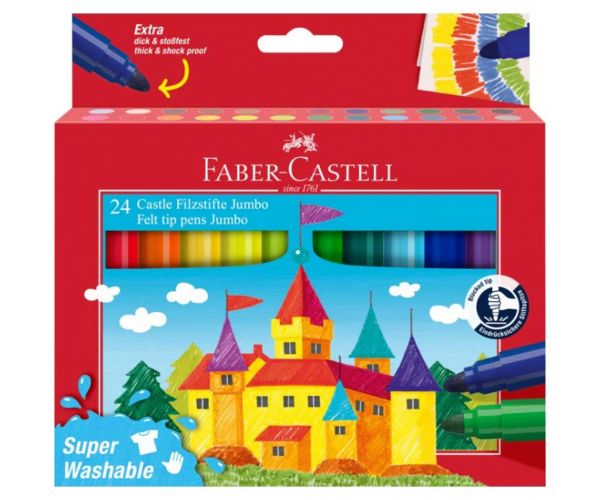 Faber-Castell Jumbo Filctoll Készlet – 24 db-os „Kastély” szett