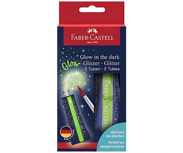 Faber-Castell: Sötétben világító csillám ragasztó 2x12ml