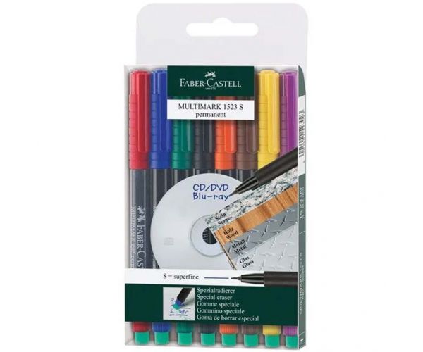 Faber-Castell: Multimark S Alkoholos Filctoll Készlet 8 szín 0,4 mm