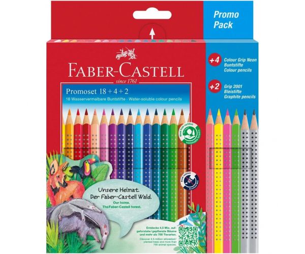 Faber-Castell: Grip színesceruza készlet 18+6db-os csomag
