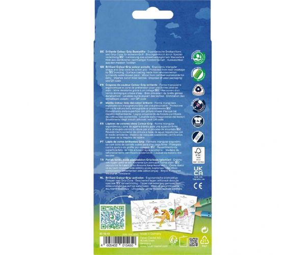 Faber-Castell: Dinoszauruszos Grip színesceruza készlet 10+3db-os csomag