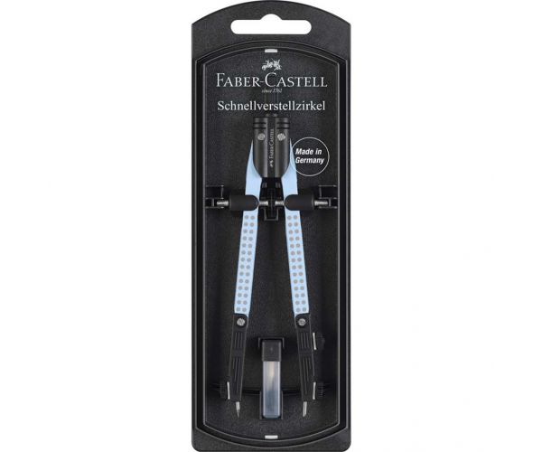 Faber-Castell: GRIP körzőszett gyorsállítóval égkék színben
