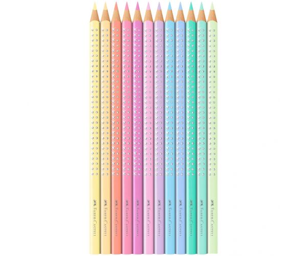 Faber-Castell: Sparkle 12db-os pasztell színes ceruza készlet fém dobozban
