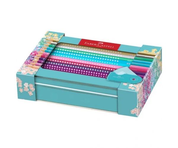 Faber-Castell: Sparkle színesceruza szett – 20 darabos fém díszdobozos