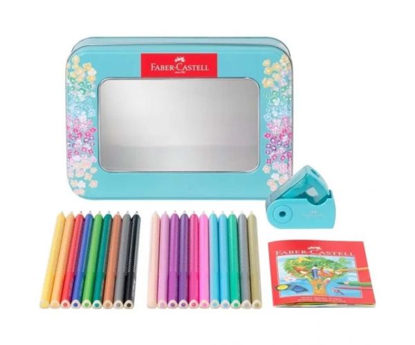 Faber-Castell: Sparkle színesceruza szett – 20 darabos fém díszdobozos
