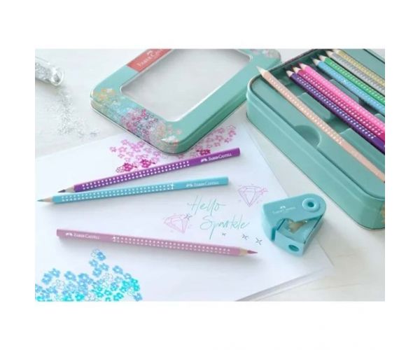 Faber-Castell: Sparkle színesceruza szett – 20 darabos fém díszdobozos