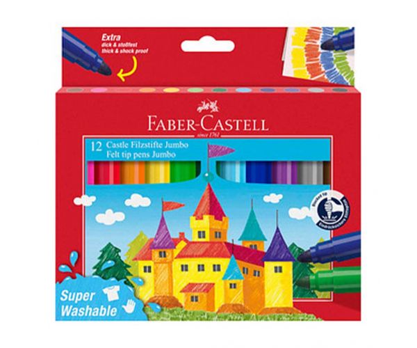 Faber-Castell: Kimosható 12db-os Jumbo filctoll szett