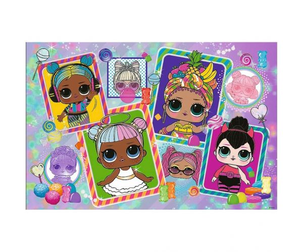 Színes L.O.L babák 70db-os glitter puzzle - Trefl