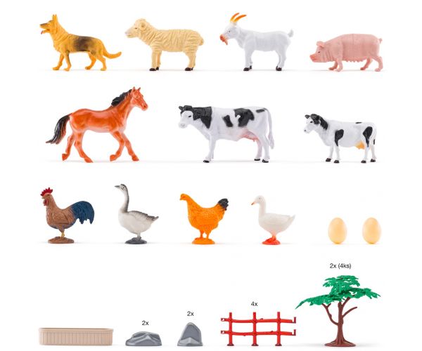 Faunica: Farm állatai játékszett vödörben - Woodyland