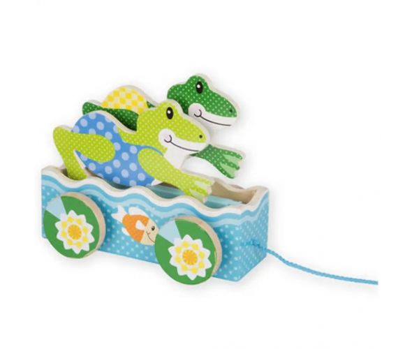 Žabie preteky, drevená hračka na ťahanie - Melissa & Doug