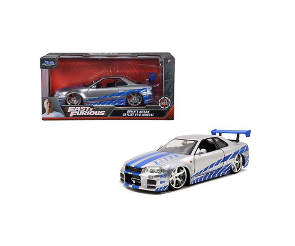Rýchlo a zbesilo: Brian´s 2002 Nissan Skyline GT-R (BNR34) auto1/24 - Simba Toys