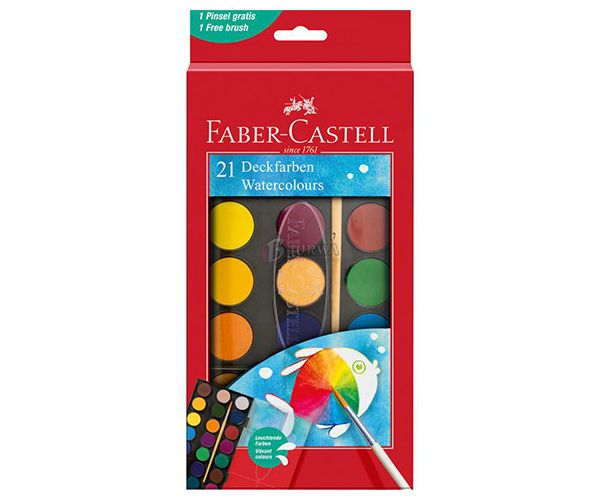 Faber-Castell: Vízfesték 21db-os szett 30mm-es korongokkal