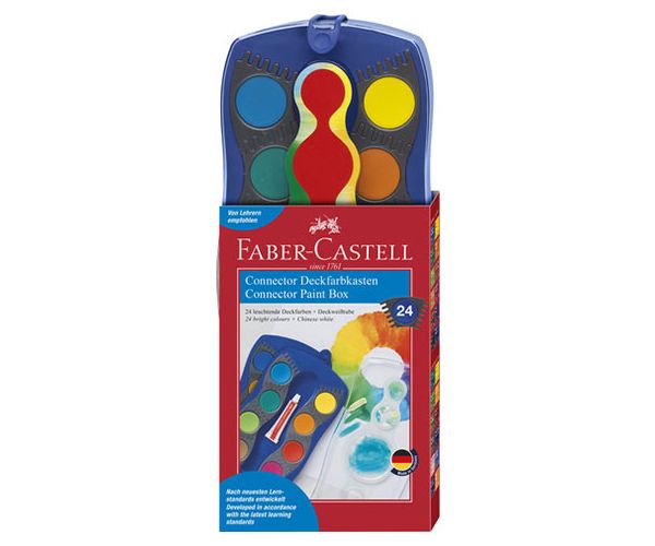 Faber-Castell: Vízfesték 24 színű kék szett