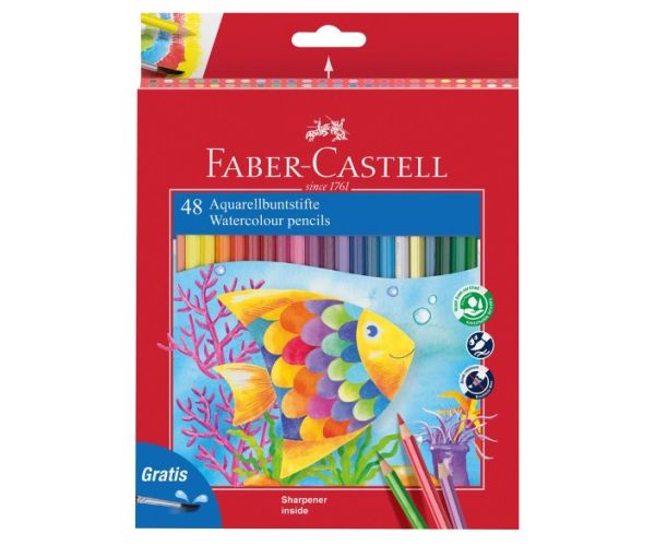 Faber-Castell: 48db-os Aquarell színes ceruza szett ecsettel