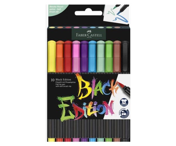 Faber-Castell: Black Edition 10db-os színes filctoll szett