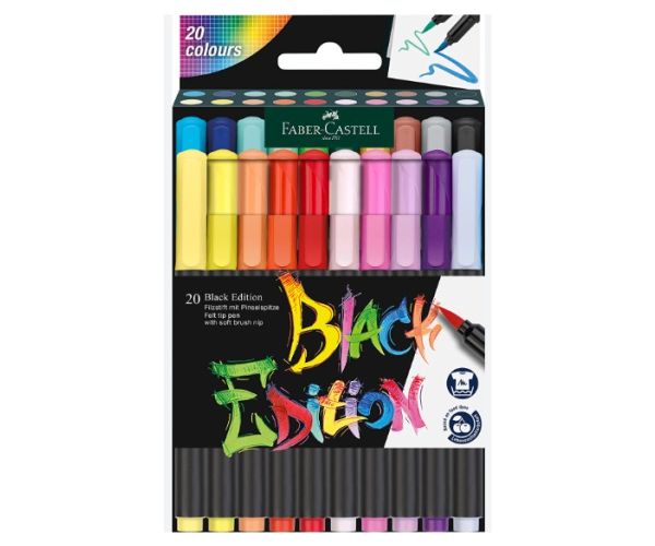 Faber-Castell: Black Edition 20db-os színes filctoll szett