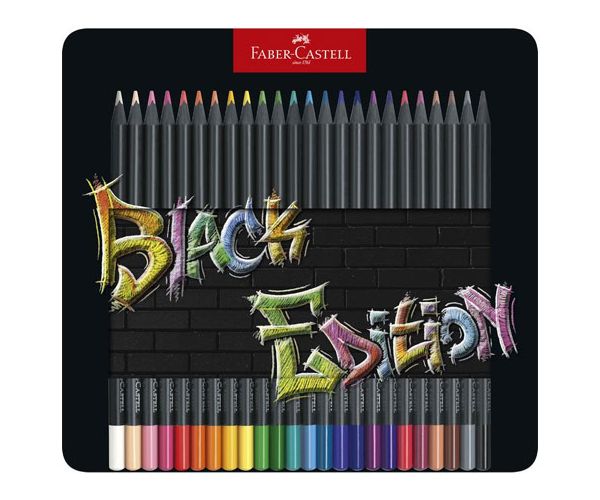 Faber-Castell: Black Edition színes ceruza 24db-os szett fém dobozban