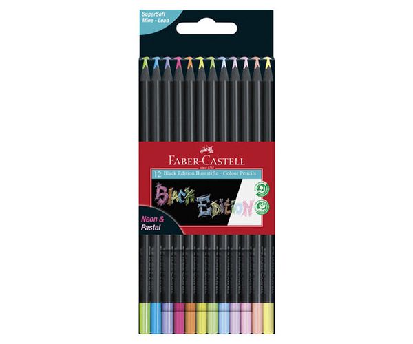 Faber-Castell: Black Edition Pastel színes ceruza szett 12db-os