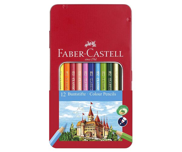 Faber-Castell: Színes ceruza szett 12db-os készlet fémdobozban