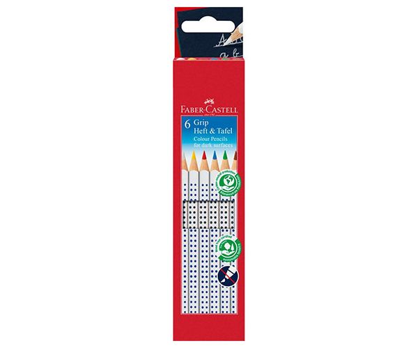 Faber-Castell: Grip színes ceruza készlet sötét felületre 6db-os