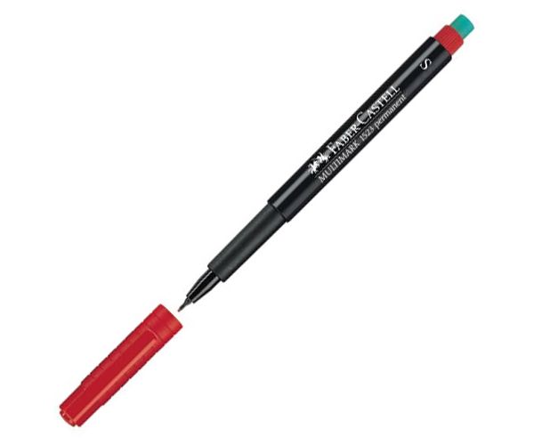 Faber-Castell: Multimark alkoholos filc S 0,4mm-es piros