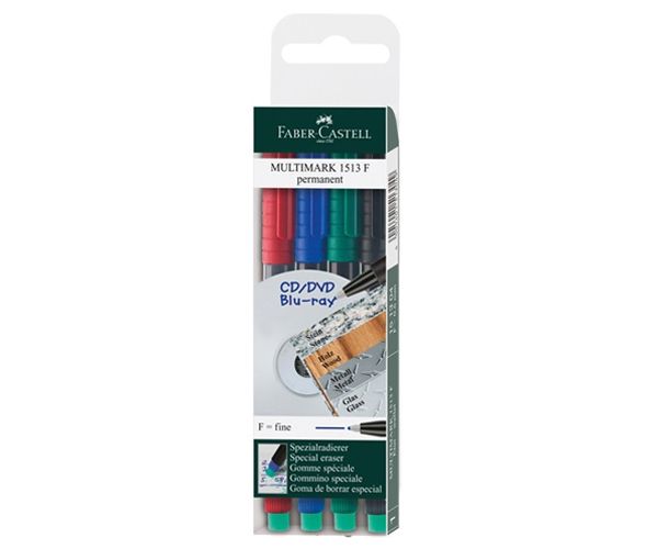 Faber-Castell: Multimark alkoholos filctoll szett 0,6mm 4db