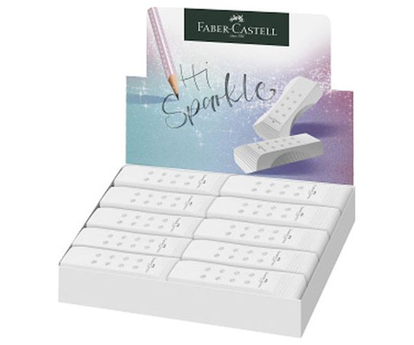 Faber-Castell: RollOn Sparkle pvc mentes radír fehér színben 1db