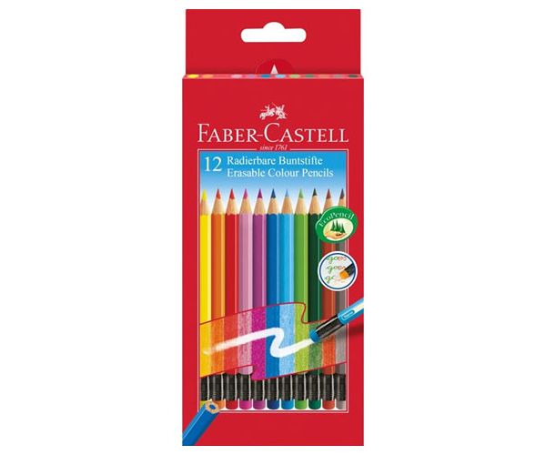 Faber-Castell: Színesceruza szett radírvéggel 12db