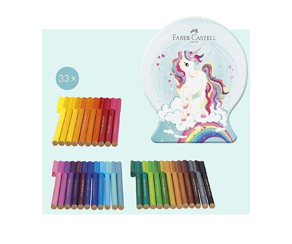 Faber-Castell: Unikornisos Connector filctoll készlet 33db-os dobozban