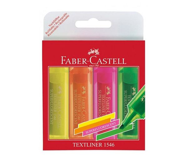 Faber-Castell: Újratölthető szövegkiemelő 1546 4db-os készlet