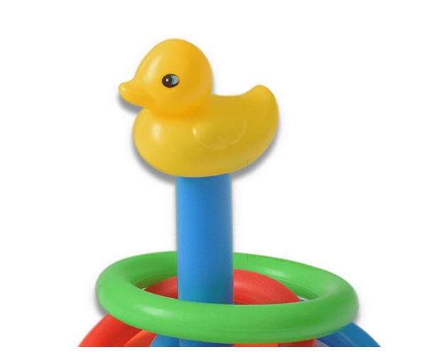 Színes kacsás karikadobáló játék szett