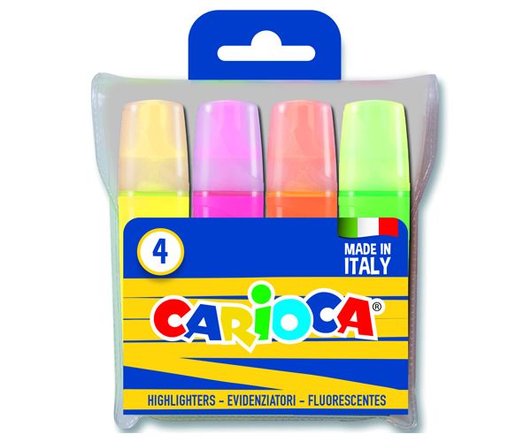 Színes fluoreszkáló szövegkiemelő szett 4db-os - Carioca